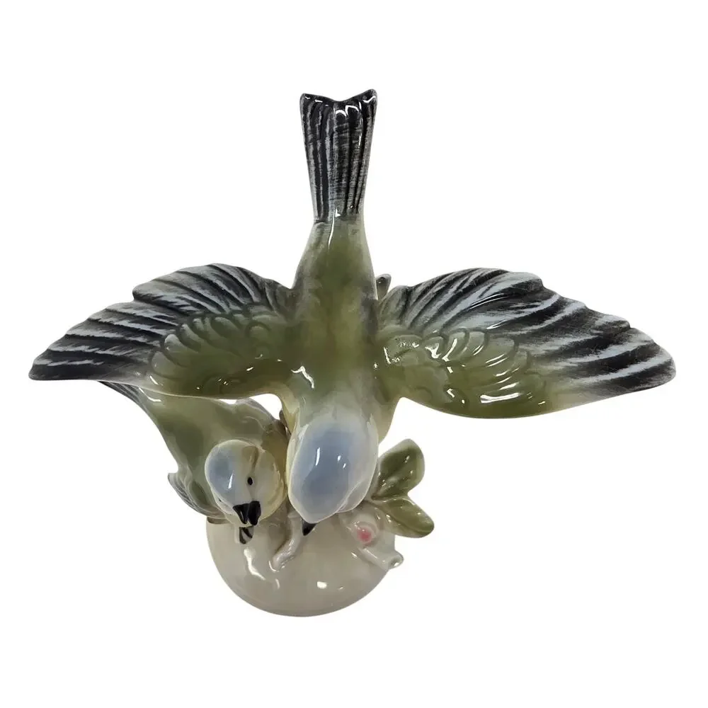 Carl Scheidig Gräfenthal Porcelain Bird Pair Figurine Germany 6 Inch